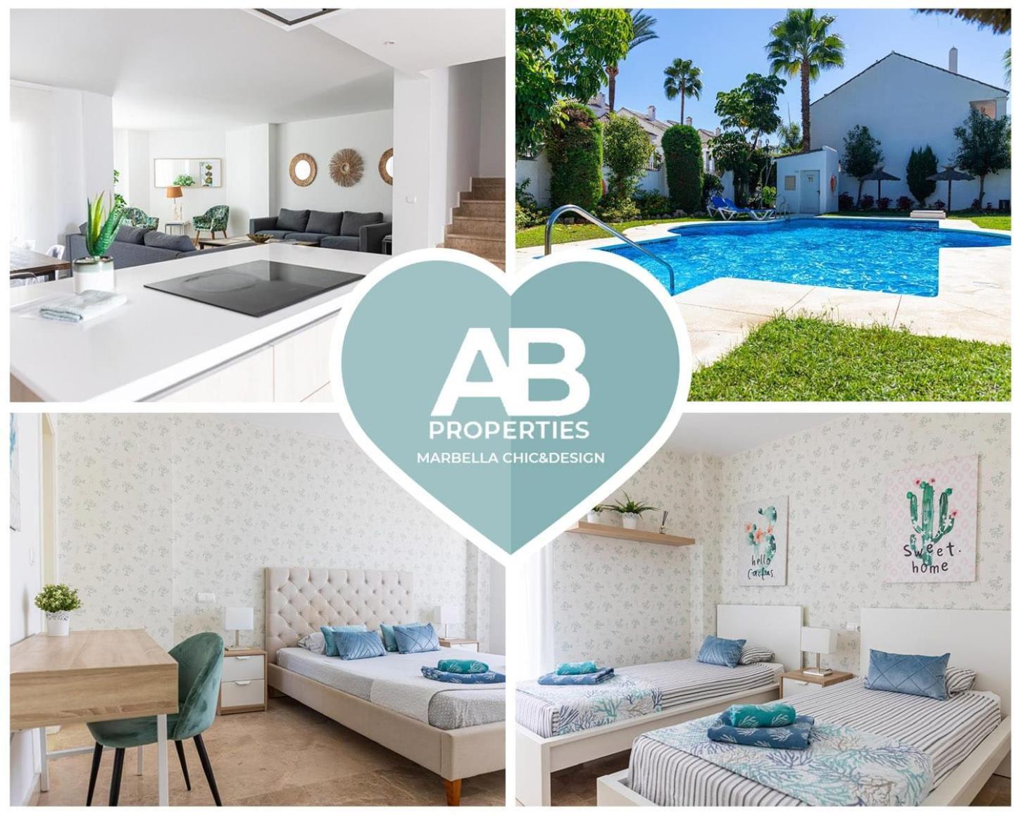 Сasa de vacaciones Covd 19 Free- Total Purified - Chic House - 3 Mm To Puerto Banús&beach - Golden Mile - Direct Access To Pool&tropical Garden